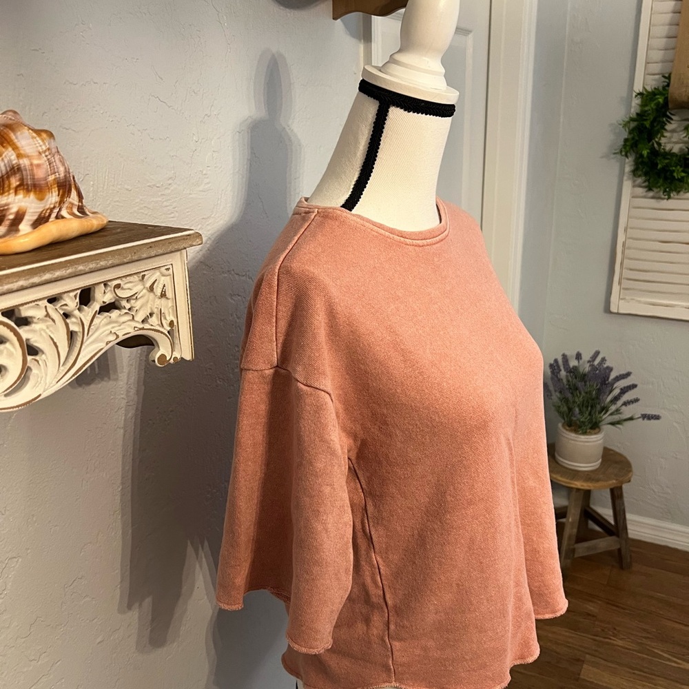 Wrap London Pink Crew Neck Sweater Relaxed Fit